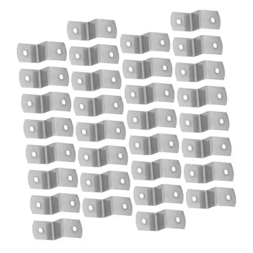 Produktbild: WOONEKY 50 Stück Eckcode-Hardware-Haken Bilderrahmen-Hardware Z-Clips Fotorahmen-Clips Bilderrahmen-Clips versetzte -Clips -Clips für Bilderrahmen Tischplatten-Befestigungen