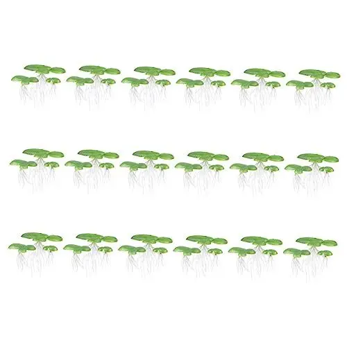 Produktbild: WOONEKY Aquarium Pflanzen 54 Stücke Mini Gefälschte Wasserlinsen Realistische Simulation Schwimmende Pflanze Decor