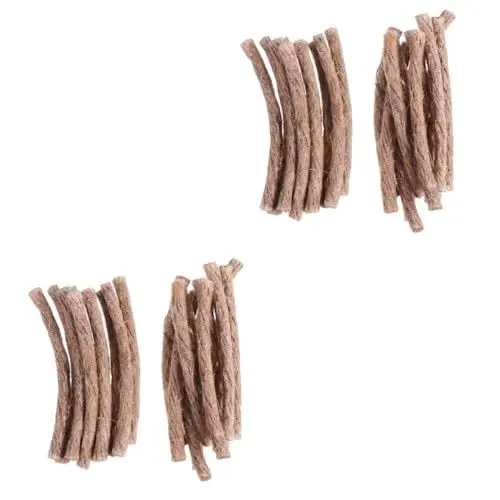 Produktbild: WOONEKY 60 STK Anzündholz Survival Docht Camping-startseil Wachs Feuerstarter Fettes Seil Docht Feuer Starter Seil Feuerseil Wandern Camping-feuerstarter Hanfseil Coffee