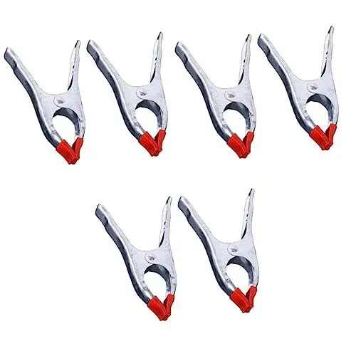 Produktbild: WOONEKY 6 Stk Robuste Metallklemme Klemmbausteine Federklemme Federmetallklemme Silver