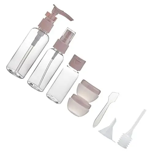 Produktbild: WOONEKY 50 Ml Reise-make-up-flaschen-set Auslaufsichere Mini-sprühflaschen Für Shampoo Creme Lotion