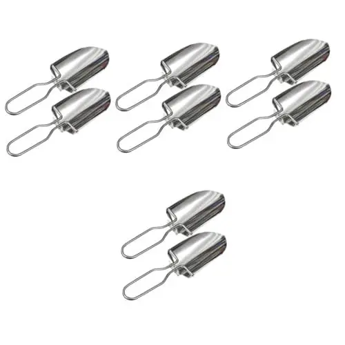 Produktbild: WOONEKY 8 STK Schaufel gartenwerkzeuge Gartenarbeit gartenbett Camping pfannenwender gartenvliese Wanderkelle faltbar Kelle Gartenwerkzeug Gartengerät Handkelle Handrechen Rostfreier Stahl