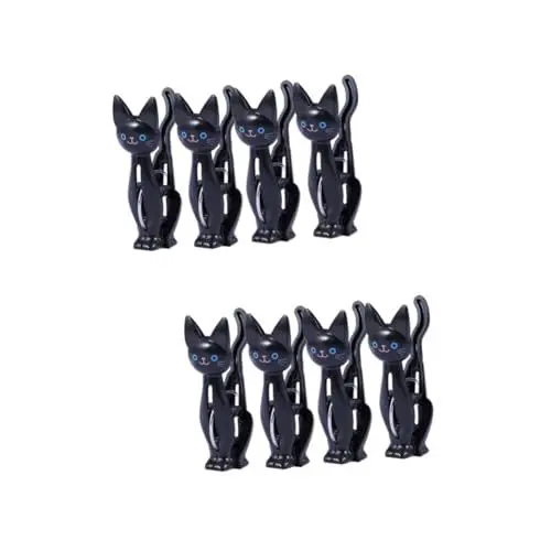 Produktbild: WOONEKY 2 Sets Versiegelungsclips Katzen-strandtuchclips Ergonomischer Griff Einfach Zu Verwendende Versiegelungsstäbe Für Salz-haferflocken-chips 4 Stück X 2