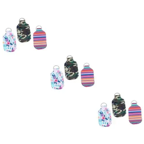 Produktbild: WOONEKY 3sets Schlüsselanhänger Träger Hand Neopren Flaschenhalter 30ml Schlüsselring Lagerung Für Auto 3 Stücke * 3
