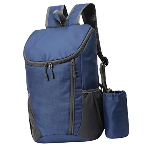 Produktbild: WOONEKY Faltbarer Rucksack Mit Großem Fassungsvermögen Wasserdichtes Design Leichter Wanderrucksack Für Outdoor-Sport Camping-aufbewahrung Für Reisen Radfahren Und Laufen