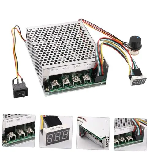 Produktbild: WOONEKY Gleichstrommotor Geschwindigkeitsregler Treiber Motorregler Gleichstrommotor Positionskontrollschalter Einstellbarer Regler Tragbarer Morphie Gleichstromregler