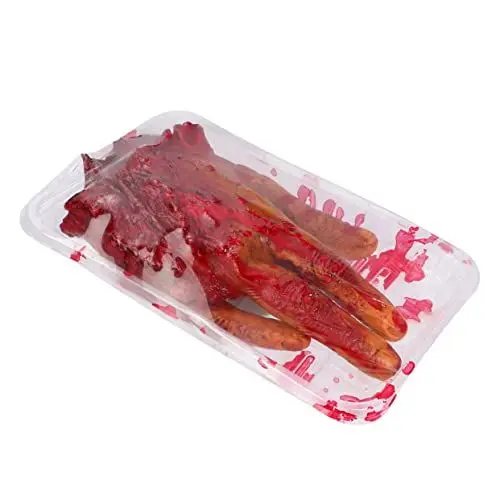 Produktbild: WOONEKY Halloween Gebrochener Finger Brotdose Spielzeug Halloween-gruselige Hand Halloween Abgetrennte Hand Zwillingskinderwagen Für Neugeborene Halloween-Requisiten Pu-weichgummi