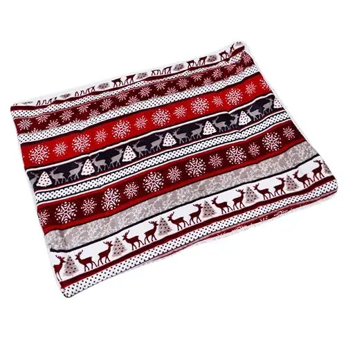 Produktbild: WOONEKY Komfort Flanell 3-Schicht Hund Decke Matte Katze Nest Hund Verdickt Bett Weihnachten