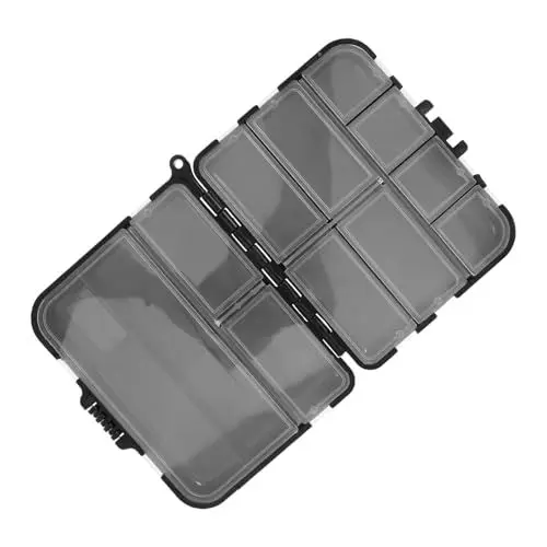 Produktbild: WOONEKY Tackle Box Mit 12 Fächern Köder-Set Angelköder-Set Tragbare Aufbewahrungsbox Für Köder Outdoor-angelwerkzeug-Organizer