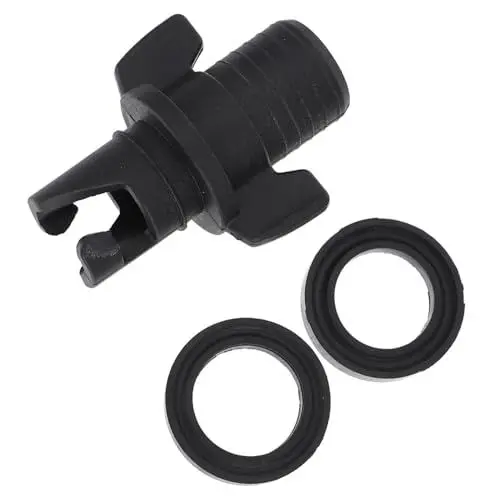 Produktbild: WOONEKY Luftventil Trinkflaschenhalter fürs Fahrrad Zubehör für Schlauchboote Ventiladapter für Schlauchboote gummiring gummischlaufen Pumps Luftpumpenadapter Luftadapter Plastik Black