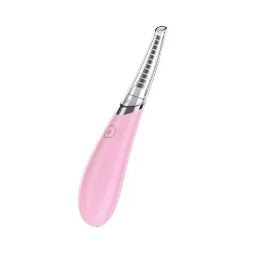 Produktbild: WOONEKY Beheizter Wimpernzange schnelles Aufheizen 10 Sekunden Vorwärmen Nickel-Chrom-Draht hautverträglich gebogener Bürstenkopf für Frauen und Männer Rosa