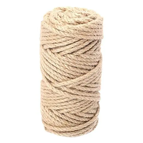 Produktbild: WOONEKY Hochwertige Jute Schnur 50 Vielseitige DIY Bastelschnur Aus Naturmaterial Für Garten Dekoration Und Verpackung Robuste 5mm Dicke Hanfseil Für Kreative Projekte Und