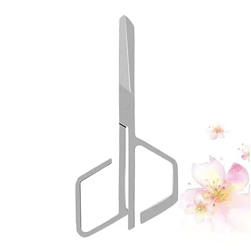 Produktbild: WOONEKY Nasenhaarschere Nasenhaarschneider für Männer augenbrauen styling Nasenhaartrimmer Vibrissac-Schere Nasentrimmer Augenbrauenclip Schönheitsschere Rostfreier Stahl Silver
