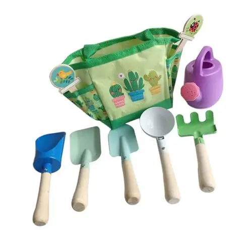 Produktbild: WOONEKY Gartenarbeit Für Junge Mädchen Gießkanne Set Junge Mädchen Gartenarbeit Spielzeug Lernspielzeug Kompakt Und Tragbar Für Außenbereich