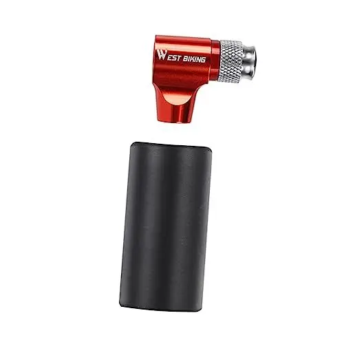 Produktbild: WOONEKY Schnelles Aufpumpen Minipumpe Co2-reifenfüller Französische Ventile Rot Kompakt Tragbar Für Fahrräder
