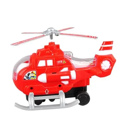 Produktbild: WOONEKY Universal-Hubschrauber Musikalisches Spielzeug elektrisches Hubschrauberspielzeug Spielzeug Helikopter für Kinder Elektrischer Hubschrauber für Kinder Hubschrauber Spielzeug rot