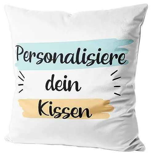 Produktbild: Woopers Personalisiertes Kissen Foto und Schriften beidseitig 40x40 inkl. Füllung