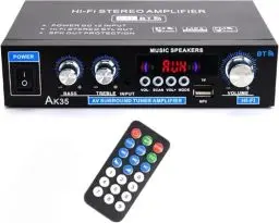 Produktbild: WOOPKER AK35 HiFi-Verstärker, Bluetooth 5.0 Mini Verstärker HiFi Stereo Heimkino Stereo av Receiver Höhen und Bässe mit USB/RCA/MIC/FM