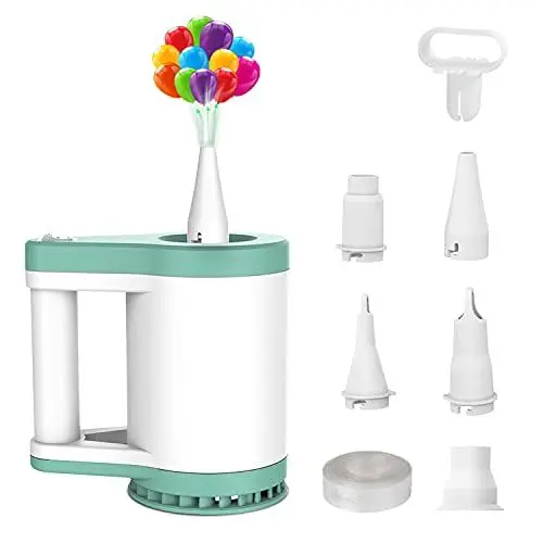 Produktbild: Woowind BP1 Ballonpumpe Elektrisch, 3 in 1 Luftballonpumpe, Elektrische Luftpumpe Luftmatratze, Vakuum Luftpumpe für Vakuumbeutel, Luftballons, Luftmatratze, Luftsofa, Pool schwimmt (Grün-F)