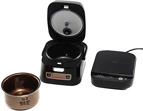 Produktbild: Woozoo, 2-in-1 Induktion Reiskocher mit Kochplatte, 800W, 8 Kochmodi, Hilfsfunktion Wassermessung, Kalorienberechnung, Für Reis und Getreide - Rice Cooker RC-ID31 - Schwarz