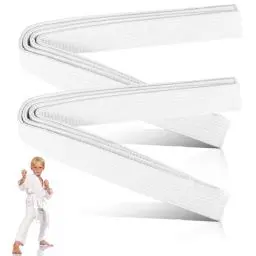 Produktbild: worahroe 2 Stück Judo Gürtel Weiß 260cm Kampfsport Gürtel aus Hochwertigem Baumwoll-Polyester Mix, Strapazierfähig & Atmungsaktiv, ideal für Taekwondo, Karate, Judo & Aikido, für Kinder & Erwachsene