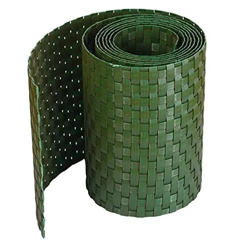 Produktbild: workingHOUSE Polyrattan-Sichtschutzstreifen | Sichtschutz für Doppelstabmatten Zaun | 19x255 cm (Grün) | Wetterfester Gartenzaun-Sichtschutz | Einfach anzubringendes Zubehör | zuschneidbar