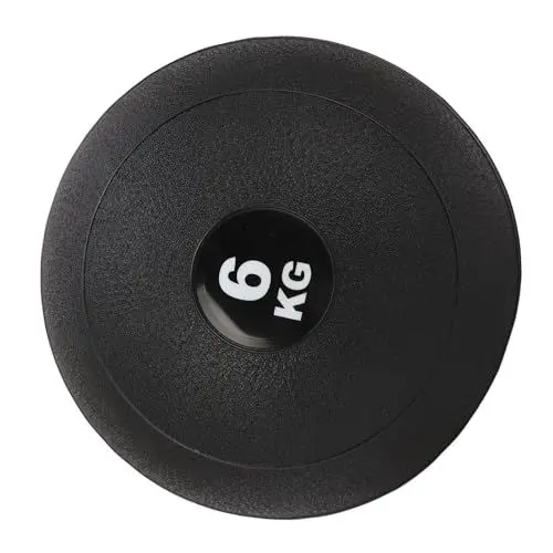 Produktbild: Workout Fitness Medizinball, Herren Sport Medizinbälle PVC Schwarz Hervorragende Griffigkeit Stoßdämpfung für das Fitnessstudio (6 kg)