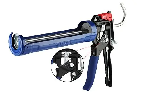 Produktbild: WORKPRO Kartuschenpresse mit 18:1 und 9:1 Übersetzung, Professionelle Kartuschenpistole Silikonspritze, 360° Drehrahmen für Kartuschen bis 310ml