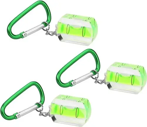 Produktbild: WORKPRO Mini-Wasserwaage mit Schlüsselanhänger 3-teilige Schlüsselanhänger-Wasserwaage aus Acrylglas für Holzbearbeitung, Dekoration, Möbelnivellierung