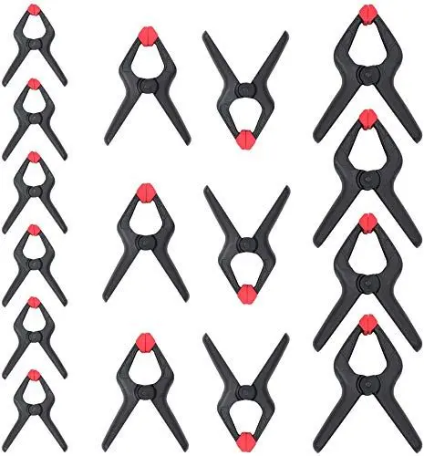 Produktbild: WORKPRO Nylon Federklemmen Set Leimzwingen Federzwinge Klemme für Photografie Foto Studio Hintergründe 16-teilig