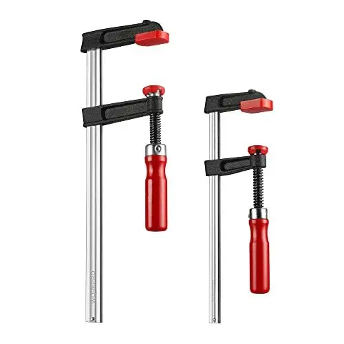 Produktbild: WORKPRO Schraubzwingen 2 Stück, Spannweite 200mm/300mm,Spannkraft 272kg, Maultiefe 50mm/80mm aus Stahl und Nylon für präzises Fixieren