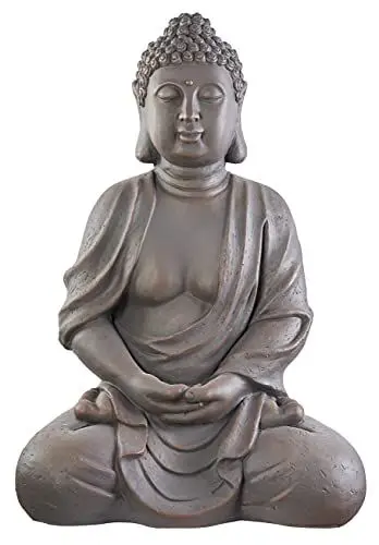 Produktbild: Worldconnection XXXL Großer Buddha 70 cm Garten Deko Figur Skulptur Feng Shui Steinfigur-Optik