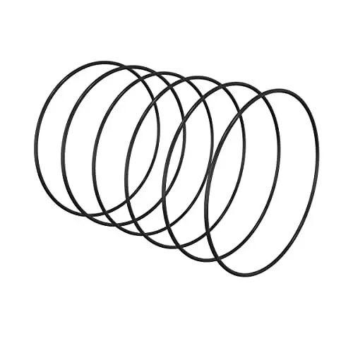 Produktbild: Worown 6 Stück 15cm Metallringe zum Basteln, Schwarz Metallring, Deko Ringe zum aufhängen für die Herstellung von Hochzeitskranzdekor und Wandbehang