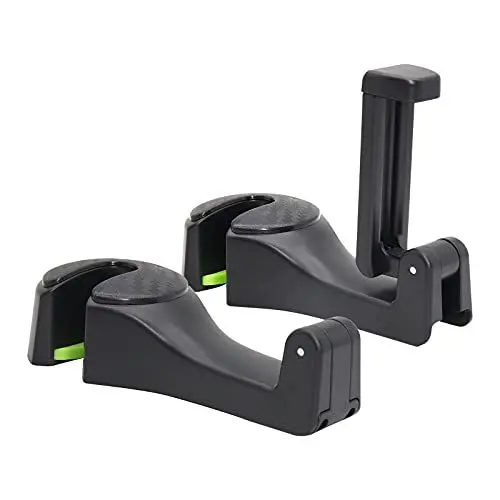 Produktbild: WorthPlanet Kopfstütze Haken 2 Stück Universal Autositz Autositz Haken Halter Kopfstützenhalterung Auto Aufhänge Auto Haken mit Handyhalter für Handy und Handtasche W120018