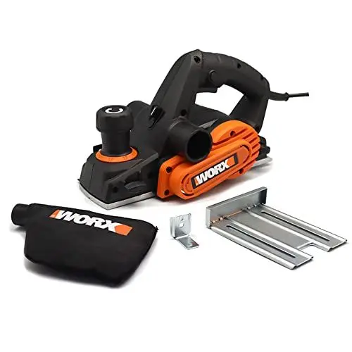 Produktbild: WORX WX615 – leistungsstarker Elektrohobel mit 750W - 82mm Arbeitsbreite – hochwertige HSS-Klingen - Bürstenbreite 82 mm - Durchgangstiefe bis 3mm