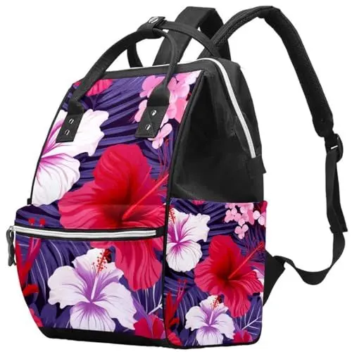 Produktbild: WOSHJIUK Reiserucksäcke für Damen,Herrenrucksack,Blume tropische Blüte,Rucksack