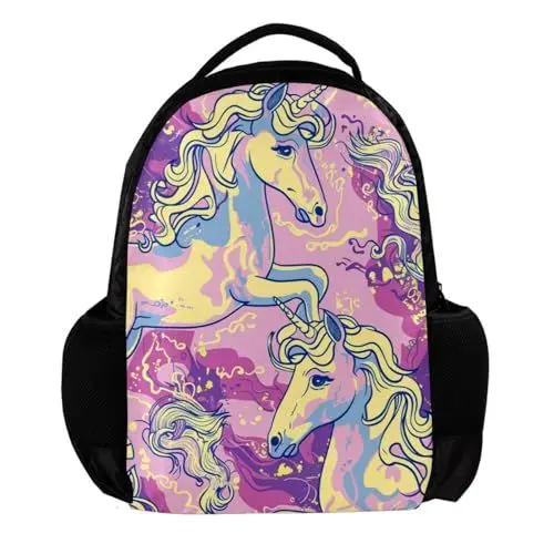 Produktbild: WOSHJIUK Reiserucksäcke für Damen,Herrenrucksack,Einhörner Wolken Regenbogenliebe,Rucksack