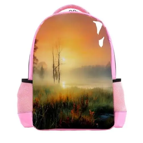 Produktbild: WOSHJIUK Reiserucksäcke für Damen,Herrenrucksack,Feld Wald Szene Baum,Rucksack