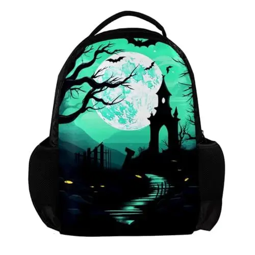 Produktbild: WOSHJIUK Reiserucksäcke für Damen,Herrenrucksack,Gruselige Vollmondfledermaus,Rucksack