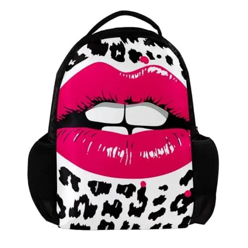 Produktbild: WOSHJIUK Reiserucksäcke für Damen,Herrenrucksack,Zeitgenössischer abstrakter Leoparden Kuss,Rucksack