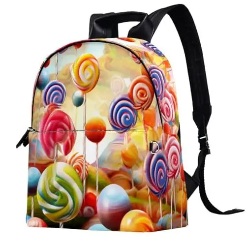 Produktbild: WOSHJIUK Reiserucksäcke für Damen,Herrenrucksack,bunte Süßigkeiten,Rucksack