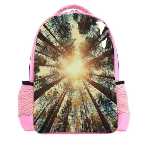 Produktbild: WOSHJIUK Reiserucksäcke für Damen,Herrenrucksack,landschaft wald sonnenschein baum,Rucksack