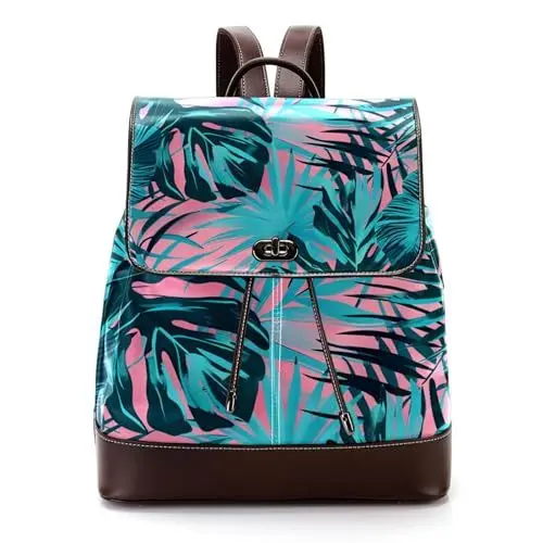 Produktbild: WOSHJIUK Reiserucksäcke für Damen,Herrenrucksack,tropisches Palmblatt,Rucksack