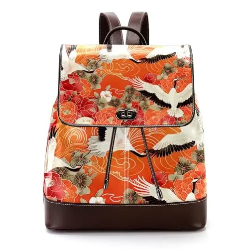 Produktbild: WOSHJIUK Reiserucksäcke für Damen,Herrenrucksack,weiße Kranichpfingstrose,Rucksack