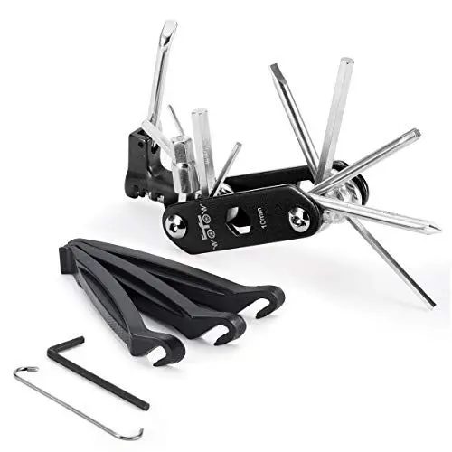 Produktbild: WOTOW 14 in 1 Multitool Fahrrad Werkzeug - Fahrrad Werkzeugset unterwegs, Fahrradwerkzeug komplett Set faltbares Multifunktionswerkzeug Fahrrad für die Profi Fahrrad Reparaturset für Fahren im Freien
