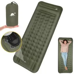 Produktbild: WOTOW Selbstaufblasende Isomatte - 12 cm Dicke aufblasbare Isomatte mit eingebauter Pumpe, tragbares leichtes einzelnes Camping-Luftmatratzenkissen, doppelt zusammenfügbar für Wanderungen im Freien