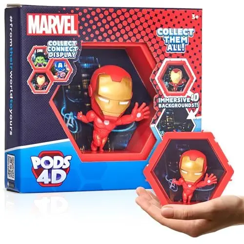 Produktbild: WOW! PODS 4D Marvel Ironman, Einzigartige, miteinander verbundene Sammelboble-Kopf-Figur, die aus ihrer Welt in Ihre, ausbricht, Wand oder Regalanzeige, Marvel Spielzeug und Geschenke