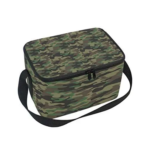 Produktbild: WowPrint Isolierte Lunchtasche, Camo Camo Camouflage Wiederverwendbare K¨¹hlbox K¨¹hltasche f¨¹r Erwachsene Herren Damen Kinder M?dchen Jungen