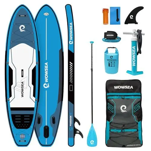 Produktbild: WOWSEA Poseidon P2 Aufblasbares Paddle Board, Langlebiges und Stabiles Touren Paddelboard, Reisen & Freizeit SUP Board mit iSUP Zubehör, Gute Wahl für Aquatische Lehre und Erholung