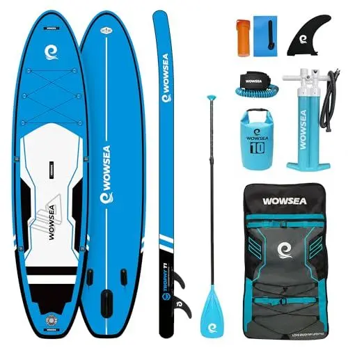 Produktbild: WOWSEA Trophy T1 Aufblasbares Stand Up Paddle Board, Langlebiges und Stabiles Jagen Paddel Board, Angeln & Erkunden Paddleboard mit Zubehör-Kit, Gute Wahl für Aquatische Erholung und Freizeit